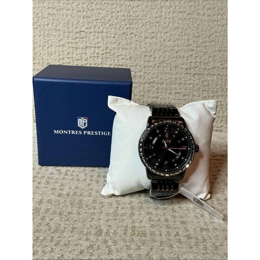 Invicta Black and Silver Men’s Crystal Accent Watch 0243